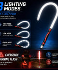 Super Bright Flexible LED Light Stick 30 Inch Bendable Work Light With 1200 Lumens And 360 Degree Neck in 3 lighting modes