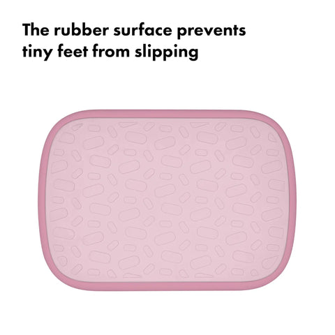 Rubber non-slip surface of Rock Solid Toddler Step Stool provides secure footing for tiny feet to prevent slipping.