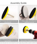 145 Piece 3 Inch Sanding and Polishing Kit for Headlight Restoration With Wet Dry Sanding Discs From 60 to 10000 Grit assembly steps