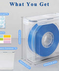 4 Pack Filament Storage Box Set with desiccant pouches, writable label sheets, waterproof and dustproof dry box with 3D filament spool inside