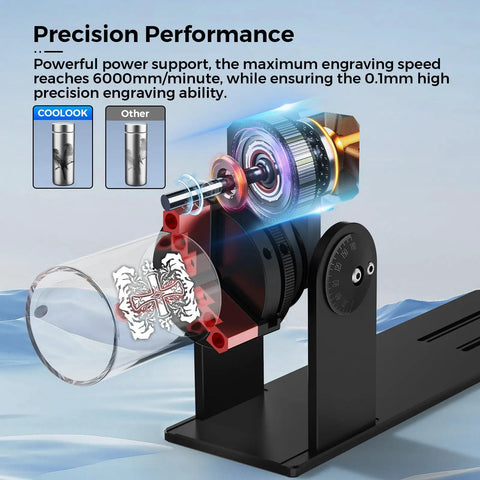 Beefy Rotary Roller Engraver For Wood Projects, Y Axis Rotary Capability, showing high torque NEMA 23 Stepper and linear rails.
