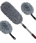 Three Pack Large Microfiber Car Duster With Extendable Handle For Scratch Free Exterior And Multipurpose Interior Dust Cleaning For Cars And Home