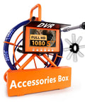 Heavy Duty Sewer Camera Kit For Pipe Inspection 100ft Borescope With Six LEDs 5 Inch IPS Screen 1080P HD Lens 17mm Probe IP68 Waterproof 5000mAh Battery Great For Plumbing Clogs And Drain Troubleshooting with DVR screen and accessories box