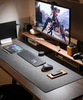 Massive 40x16 Inch Felt Desk Mat Non Slip Keyboard And Mouse Pad For Office Desk Protect Your Surface And Keep Your Gear In Place
