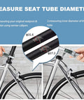 Diagram showing how to measure seat tube for Bike Suspension Seatpost with Coil Spring and Shock Absorber, 27.2mm Diameter