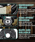 Heavy Duty 10 Inch Right Side Electric Trailer Brake Assembly Solid Steel Drum with emergency brake and high speed bearing features.