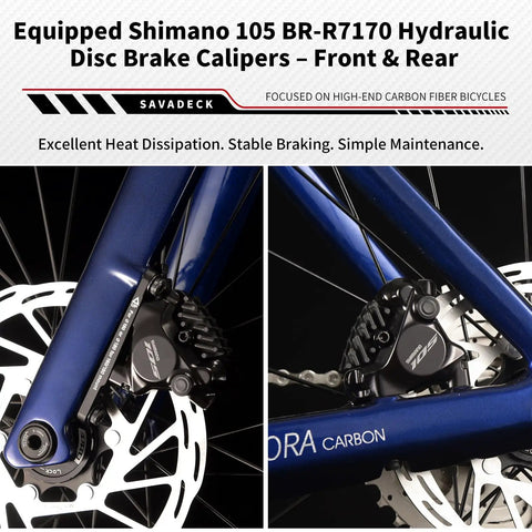 Full Carbon Racing Bike With Ultralight T800 Frame And Wheelset, Shimano R7120 24 Speed, Hydraulic Disc Brakes, Focused On Brake