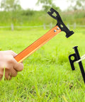 Ultra Lightweight 12 Inch Camping Hammer Multitool With Three In One Design for hiking and camping, hammering tent stake