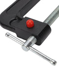 Close-up of Heavy Duty 4 Inch C Clamp Made From High Carbon Steel With Sliding T Handle for secure clamping.
