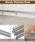 Premium Stainless Steel Bar Foot Rail Kit Includes Heavy Duty Wall Mount Brackets with sleek, sturdy 304 stainless steel tubing.