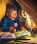 Children reading by Ultra Bright Cordless LED Work Light With Magnetic Base 500 Lumens Battery Powered AA Batteries Included
