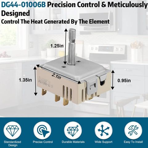 Dual Infinite Switch Replacement For Range Oven Surface Element Control Easy Install No Fuss Heat Regulation