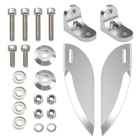 65x25mm Aluminum CNC Machined RC Boat Water Jet Turn Fin For 75-85cm Electric Nitro Remote Control Boats with screws set