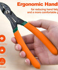 4 In 1 Electricians Pliers With Wire Cutter Crimper Gripper And Stripper 7 Inch Compact Pliers with ergonomic handle in hand