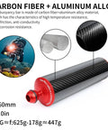 Red 10-Inch Carbon Fiber Underwater Float Arm 2-Pack Ultralight Buoyancy System For Diving Trays Video Lights And Strobes