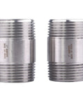 Heavy Duty 1 In NPT Nipple Pipe Fitting 304 Stainless Steel Male Threaded Long Coupling 1 In By 1 In Pack Of 2 For Pro Plumbers Corrosion Resistant And Long Lasting, two fittings