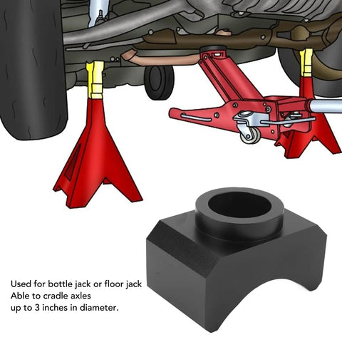 Axle Adapter Lifting Saddle For Bottle And Floor Jacks, Billet Aluminum 6061T6, cradling axle with jacks for safe lifting