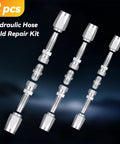 Hydraulic hose field repair kit, 3-pack, with 1/4, 3/8, 1/2 in ID fittings; includes six repair parts