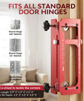 No Sweat Door Hinge Jig And Lock Installation Kit, Rock Solid Aluminum Router Template, fits all standard door hinges.