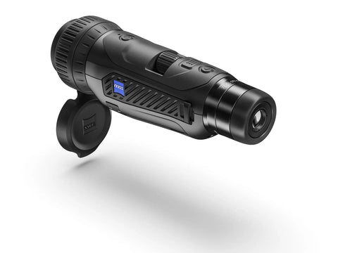 DTI 6/20 Thermal Imaging Camera With AMOLED Display and Night Ops Ready, showing 1.5x optical zoom lens and button controls.