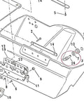 Top Shelf Saddlebag Mount Pins For Harley Touring Quick Release Bail Studs detailed diagram showing chrome bail stud components.