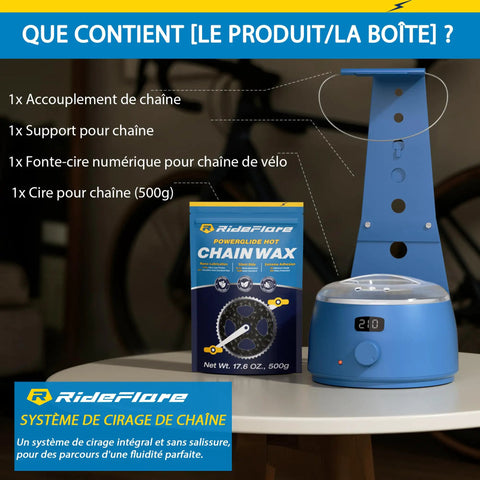 Chain Waxing Kit With Digital Melter, Hanging Stand, And 500G Wax For Mess Free, Low Friction Drivetrains, Precise Temperature Control, Quiet And Clean Gear For Smooth Shifts; kit contents shown