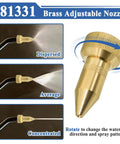 2 Pack Brass Lawn Sprayer Adjustable Nozzle Kit 181331 Built For Yard Work Lawn Care And Irrigation With Smooth Flow Control