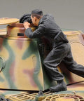 1:35 Scale Panzer Panther Ausf. D Military Vehicle Model Kit With Commander Torso And Crew Figures, Three Battle Markings, Dope Decals And Photo-Etch, Paints Not Included, Tools Not Included, Glue Not Included, Sd.Kfz.171 Build, with crew figure on turret