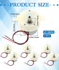 Six Pack 6V DC Gear Motors 5RPM Slow Speed High Torque Micro Gearbox With 2 Wire Connection For Robotics And DIY Builds