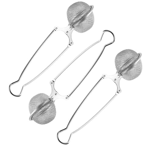 Stainless Steel Tea Infuser Ball Strainer With Handle 3 Pack Ultra Fine Mesh Filter For Loose Leaf Tea Spices And Seasonings Rust Proof Durable