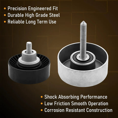Premium Drive Belt Tensioner Idler Pulley Kit That Slaps Right Into Audi A7 A6 S4 Q5 Q7 And Porsche Cayenne Panamera For Serious Street Performance And Smooth Daily Drives, steel pulleys