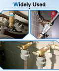 Inline 85470 Washing Machine Water Filter With Replacement Filter installed on standard washer water lines