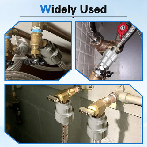 Inline 85470 Washing Machine Water Filter With Replacement Filter installed on standard washer water lines