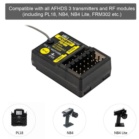 8 Channel 2.4GHz RC Receiver With PWM PPM IBus Output For Cars And Boats AFHDS 3 Compatible Works With PL18 NB4 NB4 Lite FRM302