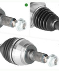 Front Left Or Right CV Axle Shaft Assembly 4WD Fits Cadillac Escalade Chevrolet Silverado 1500 Tahoe Avalanche K1500 K2500 Sierra 1500 Yukon 1999 2006 Replacement Drivetrain Part For Heavy Duty Trucks SUVs, black rubber boot, 33-spline