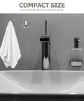 Six Pack Peel And Stick Wall Hooks With Rock Solid Hold For Zero Hassle Bathroom Setup Self Adhesive Hangers For Towels Hats Coats And Everyday Carry hanging towel on wall hooks near sink.