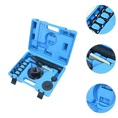 Real Deal Heavy Duty Wheel Bearing Puller Kit Hydraulic Separator Tool Set For Van And Truck Hub Replacement Built Tough Steel Construction in blue case