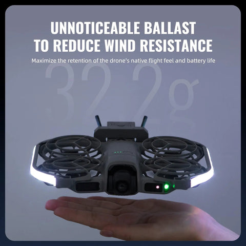Neo2 Halo LED Light Strip For DJI Neo 2 Drone With RGB Night Lighting, Three Lighting Modes And Colors, Easy One Button Operation