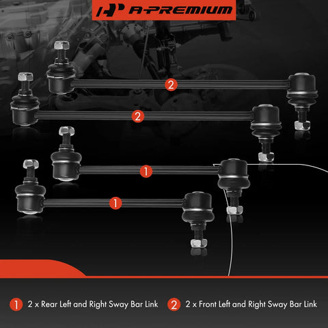 Set Of 4 Front And Rear Sway Bar Links Kit Stabilizer Links For Toyota Camry 1997 2001 Avalon 1997 2004 Solara 1999 2003