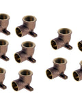 Lead Free Brass Heavy Duty Drop Ear 90 Degree Elbow Fitting One Half Inch Copper Sweat To One Half Inch Female Threaded Socket Plumbing Fittings Pack Of Ten For Commercial And Residential Shower And Pipe Runs