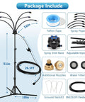 Package contents of Six Nozzle Adjustable Standing Misting System For Outdoor Patio Cooling Beat The Heat Fast With Easy Install