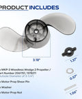 Propeller Kit For Three And A Quarter Inch Trolling Motor Shafts MKP 3 2061151 1378211 Includes Drive Pin Nut And Lock Washer 12V 24V