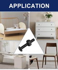 Application of M6x80mm Black Flat Head Socket Head Screws With Barrel Nuts And Allen Wrench For Furniture Assembly shown in bedroom, office and dining setups