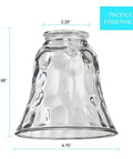 Clear Bell Glass Replacement Shade Set For Ceiling Fans And Wall Fixtures Easy Install Glass Shade Pack Of 6
