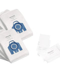 XL Pack HyClean 3D GN Vacuum Cleaner Bags For Heavy Duty Dust Containment with filters displayed on white background