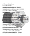 Air Conditioning Pressure Switch Sensor For Honda Cars Direct Fit Refrigerant Pressure Sensor For Accord Civic CRV Odyssey HRV Fit 2006 2024