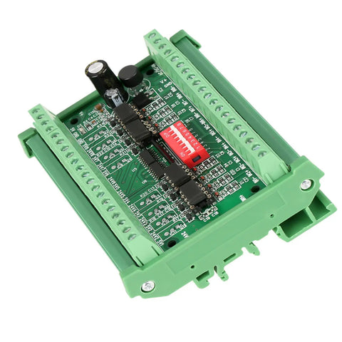 Top view of Eight Channel NPN And PNP To NPN Logic Level Converter Module For 5V And 24V Signals showing circuit components.