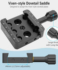 Telescope Dovetail Saddle Clamp Tripod Adapter Mount For Vixen Style Dovetail Plate With Drop In Loading Solid M6 M8 Bores