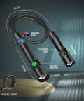 Bright 1800 Lumen LED Neck Light With Rechargeable Battery, Magnetic Base, showing gooseneck design and detachable usage features