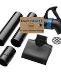 4 Inch Quick Change Floor Sweep Kit For Dust Collection With Quick Change Handle, Extension Wand And Removable Grate